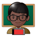 👨🏿‍🏫 Emoji Profesor: Tono De Piel Oscuro en Samsung One UI 1.0.