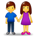 👫 Emoji Mann und Frau halten Hände Samsung One UI 1.0.
