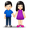 👫🏻 Emoji Mujer Y Hombre De La Mano: Tono De Piel Claro en Samsung One UI 1.0.