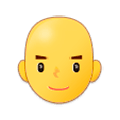 👨‍🦲 Emoji Hombre: Sin Pelo en Samsung One UI 1.0.