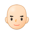 Émoji 👨🏻‍🦲 Homme : Peau Claire Et Chauve sur Samsung One UI 1.0.