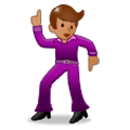 Emoji 🕺🏽 Uomo Che Balla: Carnagione Olivastra su Samsung One UI 1.0.