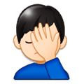 🤦🏻‍♂️ Emoji sich an den Kopf fassender Mann: helle Hautfarbe Samsung One UI 1.0.