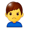 Emoji 🙍‍♂️ Uomo Corrucciato su Samsung One UI 1.0.