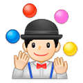 Emoji 🤹🏻‍♂️ Giocoliere Uomo: Carnagione Chiara su Samsung One UI 1.0.