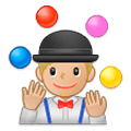 🤹🏼‍♂️ Emoji Jongleur: mittelhelle Hautfarbe Samsung One UI 1.0.