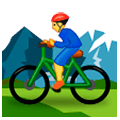 Emoji 🚵‍♂️ Ciclista Uomo Di Mountain Bike su Samsung One UI 1.0.