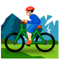 🚵🏻‍♂️ Emoji Hombre En Bicicleta De Montaña: Tono De Piel Claro en Samsung One UI 1.0.