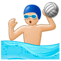 🤽🏼‍♂️ Emoji Hombre Jugando Al Waterpolo: Tono De Piel Claro Medio en Samsung One UI 1.0.