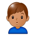 🙎🏽‍♂️ Emoji Hombre Haciendo Pucheros: Tono De Piel Medio en Samsung One UI 1.0.