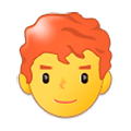Emoji 👨‍🦰 Uomo: Capelli Rossi su Samsung One UI 1.0.