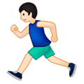 🏃🏻‍♂️ Emoji Hombre Corriendo: Tono De Piel Claro en Samsung One UI 1.0.