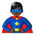 🦸🏿‍♂️ Emoji Superhéroe: Tono De Piel Oscuro en Samsung One UI 1.0.
