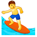 Émoji 🏄‍♂️ Surfeur sur Samsung One UI 1.0.