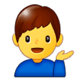 💁‍♂️ Emoji Empleado De Mostrador De Información en Samsung One UI 1.0.