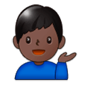 💁🏿‍♂️ Emoji Infoschalter-Mitarbeiter: dunkle Hautfarbe Samsung One UI 1.0.