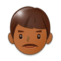 👨🏾 Emoji Mann: mitteldunkle Hautfarbe Samsung One UI 1.0.