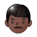 👨🏿 Emoji Mann: dunkle Hautfarbe Samsung One UI 1.0.
