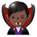 Emoji 🧛🏿‍♂️ Vampiro Uomo: Carnagione Scura su Samsung One UI 1.0.