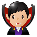 🧛🏼‍♂️ Emoji Vampiro Hombre: Tono De Piel Claro Medio en Samsung One UI 1.0.