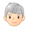 Emoji 👨🏻‍🦳 Uomo: Carnagione Chiara E Capelli Bianchi su Samsung One UI 1.0.