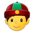 👲 Emoji Mann mit chinesischem Hut Samsung One UI 1.0.