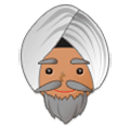 👳🏽 Emoji Person mit Turban: mittlere Hautfarbe Samsung One UI 1.0.