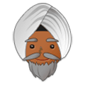 👳🏾 Emoji Person mit Turban: mitteldunkle Hautfarbe Samsung One UI 1.0.