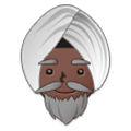 👳🏿 Emoji Person mit Turban: dunkle Hautfarbe Samsung One UI 1.0.