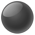 Emoji ⚫ Cerchio Nero su Samsung One UI 1.0.