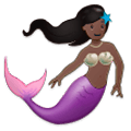 🧜🏿 Emoji Persona Sirena: Tono De Piel Oscuro en Samsung One UI 1.0.