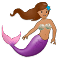 🧜🏽 Emoji Persona Sirena: Tono De Piel Medio en Samsung One UI 1.0.