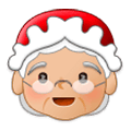 Emoji 🤶🏼 Mamma Natale: Carnagione Abbastanza Chiara su Samsung One UI 1.0.