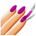 💅🏼 Emoji Pintarse Las Uñas: Tono De Piel Claro Medio en Samsung One UI 1.0.