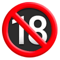 Emoji 🔞 Simbolo Di Divieto Ai Minorenni su Samsung One UI 1.0.