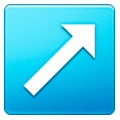 Emoji ↗️ Freccia Rivolta Verso Destra Che Punta In Alto su Samsung One UI 1.0.