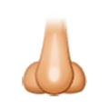 Emoji 👃🏼 Naso: Carnagione Abbastanza Chiara su Samsung One UI 1.0.