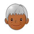 🧓🏾 Emoji Idoso: Pele Morena Escura na Samsung One UI 1.0.