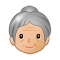👵🏼 Emoji ältere Frau: mittelhelle Hautfarbe Samsung One UI 1.0.