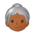 Émoji 👵🏾 Femme âgée : Peau Mate sur Samsung One UI 1.0.