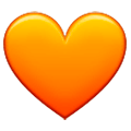 🧡 Emoji Coração Laranja na Samsung One UI 1.0.
