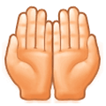 🤲🏻 Emoji Palmas Unidas Para Cima: Pele Clara na Samsung One UI 1.0.