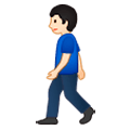 🚶🏻 Emoji Pessoa Andando: Pele Clara na Samsung One UI 1.0.