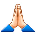 🙏🏻 Emoji Manos En Oración: Tono De Piel Claro en Samsung One UI 1.0.