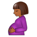 🤰🏾 Emoji Mujer Embarazada: Tono De Piel Oscuro Medio en Samsung One UI 1.0.
