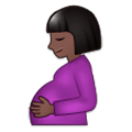 🤰🏿 Emoji Mujer Embarazada: Tono De Piel Oscuro en Samsung One UI 1.0.