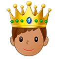 🤴🏽 Emoji Príncipe: Pele Morena na Samsung One UI 1.0.