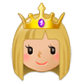 👸🏼 Emoji Princesa: Tono De Piel Claro Medio en Samsung One UI 1.0.