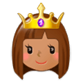 Émoji 👸🏽 Princesse : Peau Légèrement Mate sur Samsung One UI 1.0.