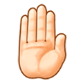 🤚🏻 Emoji erhobene Hand von hinten: helle Hautfarbe Samsung One UI 1.0.